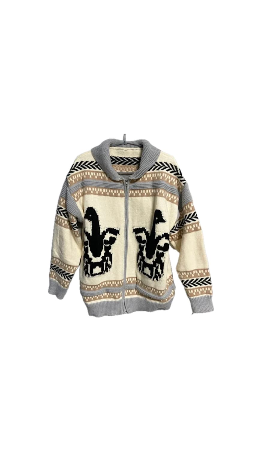 🪽빈티지 노르딕 니트 집업 상품이미지1