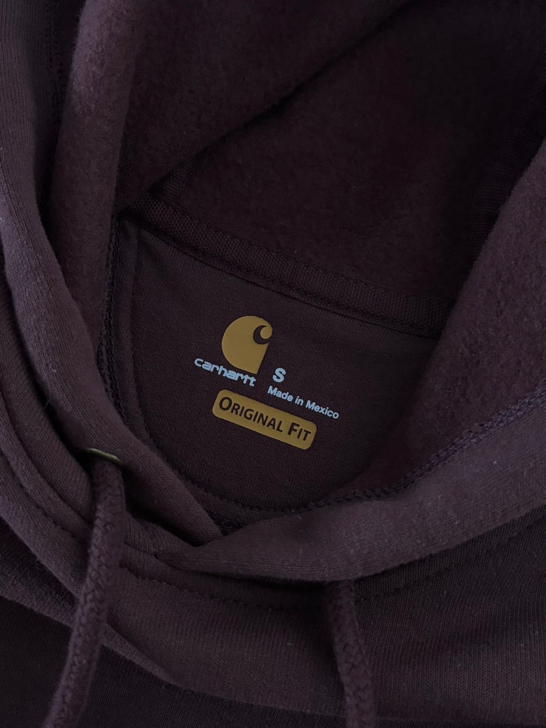 Carhartt 칼하트 버건디컬러 로고 후드티 상품이미지6