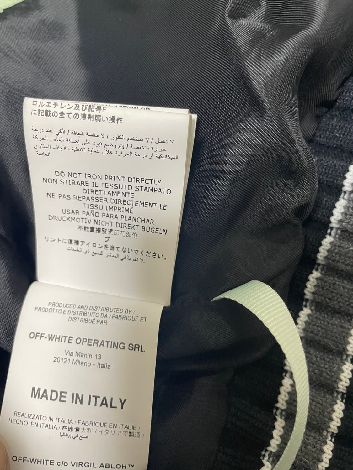 오프화이트 바시티 자켓 상품이미지6