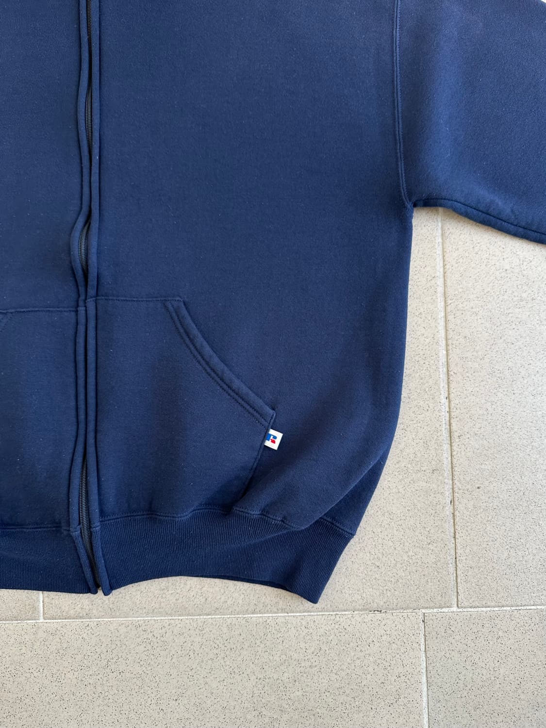 90s 빈티지 러셀 후드집업 네이비 XL 상품이미지3