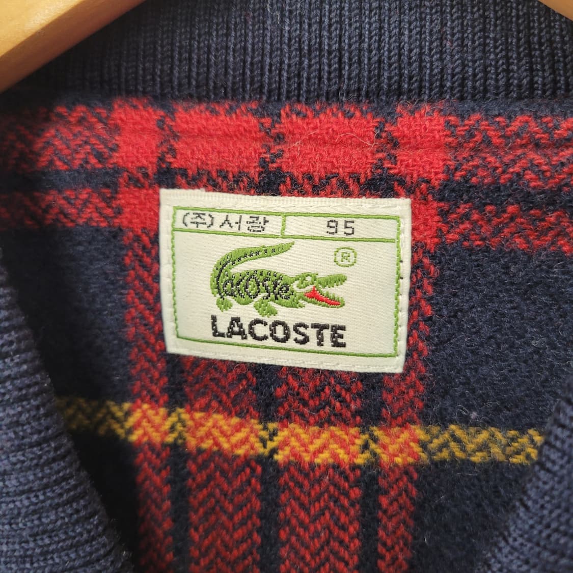 라코스테 타탄 체크 울 블루종 자켓 상품이미지4