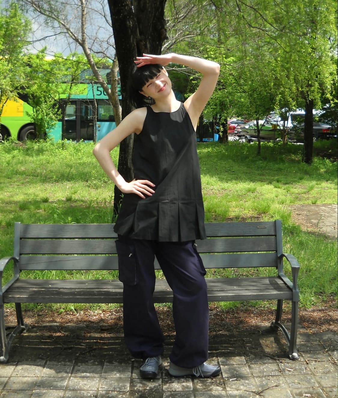 페스토 pleated mini dress black 상품이미지1