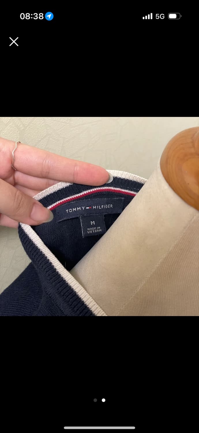 타미힐피거 여성 배색 라운드넥 가디건 상품이미지2