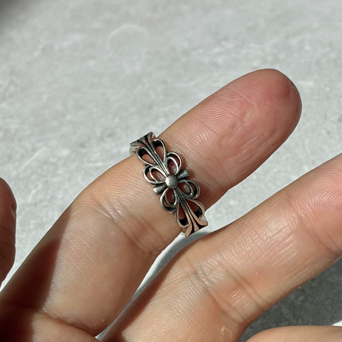 Oribell 크롬 플로랄 925실버 오픈링 반지 상품이미지4