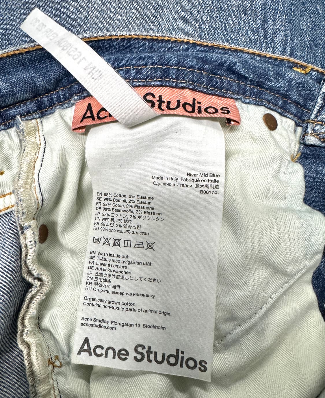 ACNE STUDIOS 아크네 리버 미드블루 데님팬츠 29/30 상품이미지6