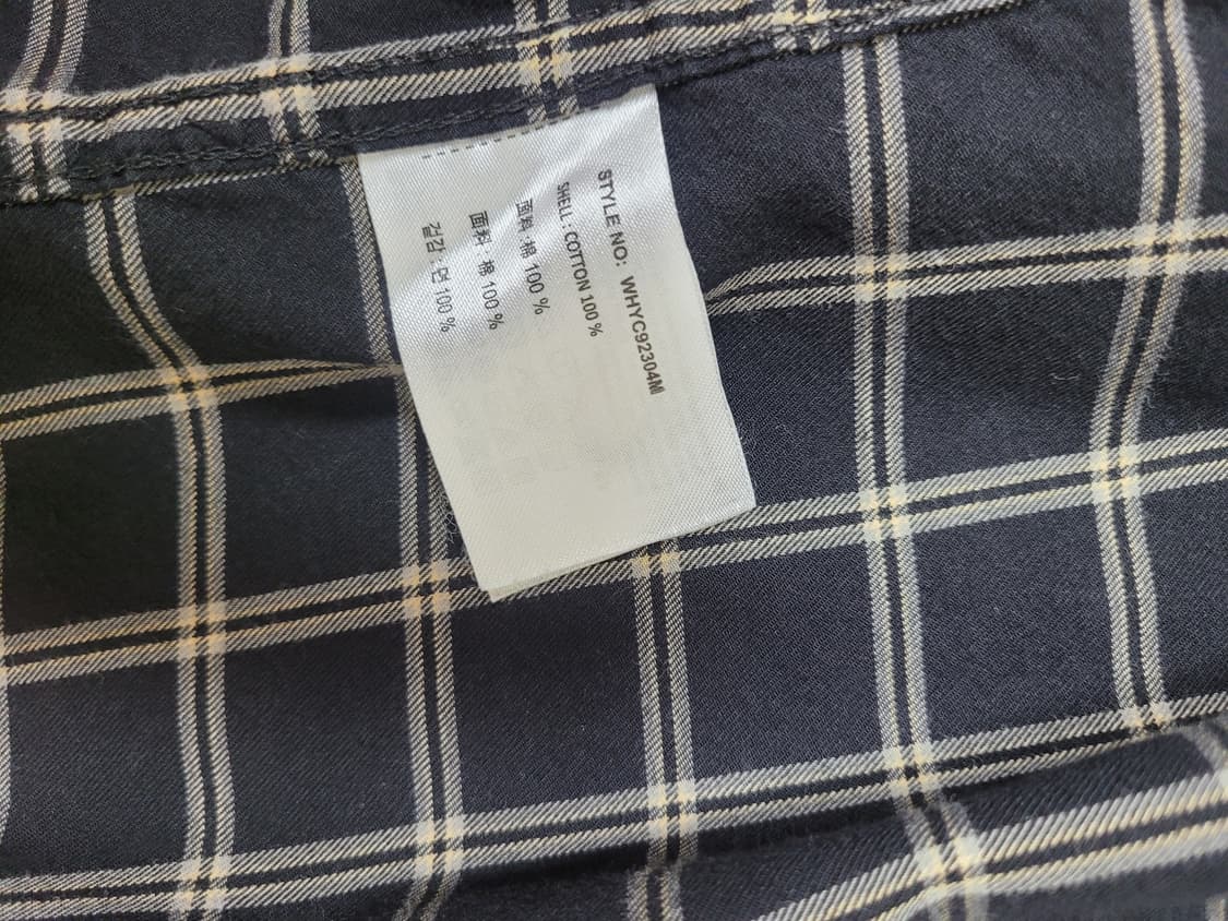 후아유 WHO.A.U 남자 체크 셔츠 XL 블랙 상품이미지10
