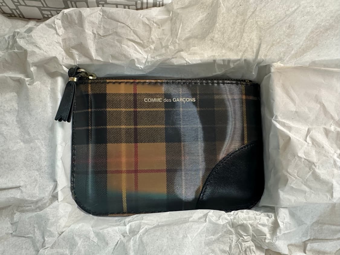 COMME des GARÇONS 25ss 렌티큘러 타탄 미니 파우치 상품이미지2