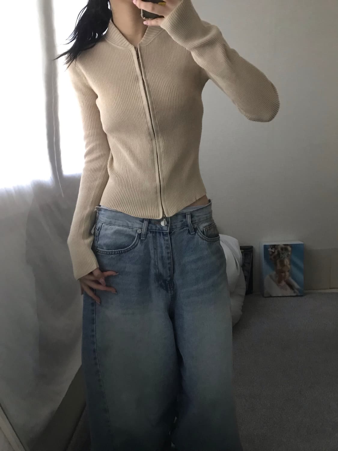 아르마니 딱붙핏 니트집업 상품이미지5