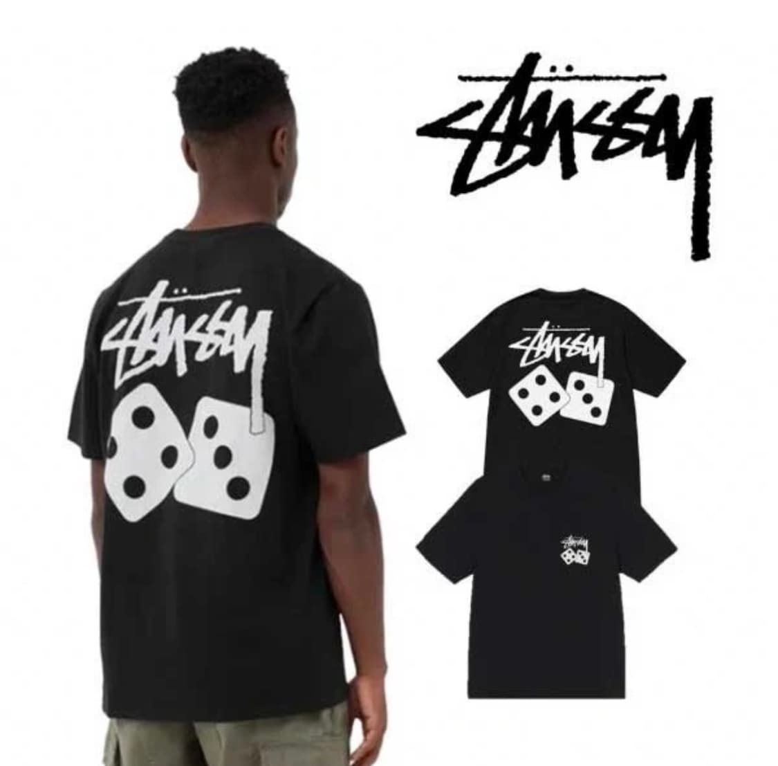 🖤[정품] 스투시 블랙 다이스 피그먼트 반팔🖤 상품이미지1