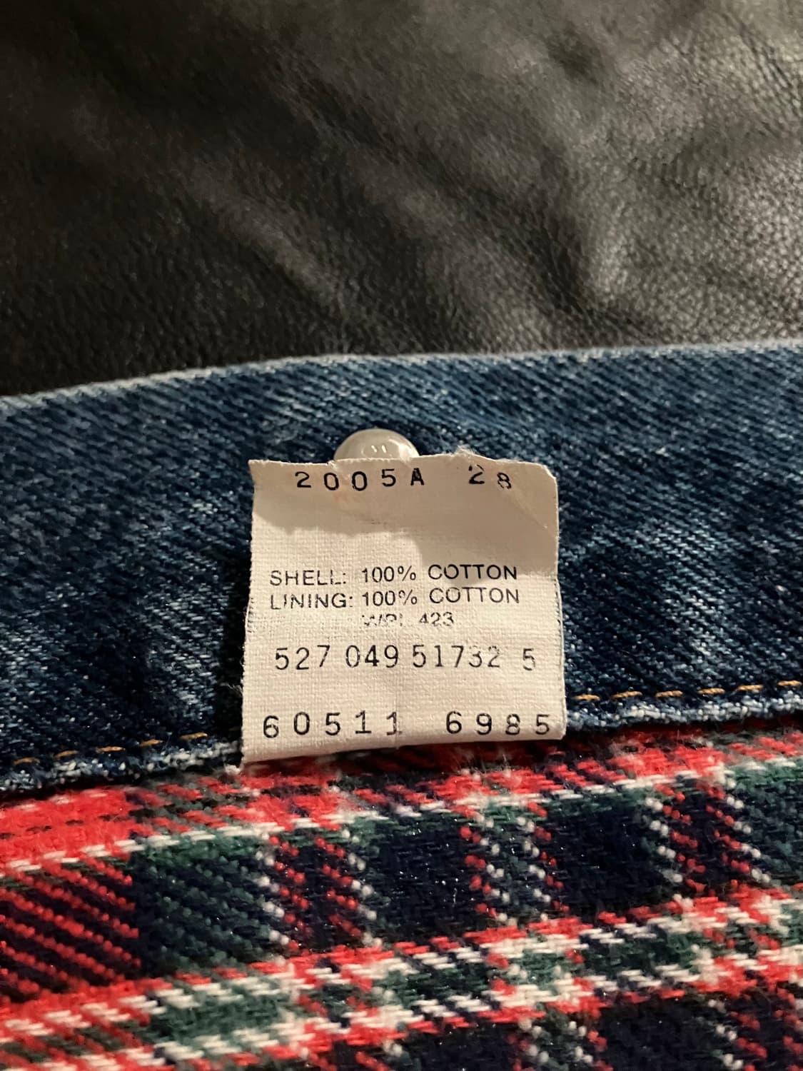 🇺🇸 80s USA 빈티지 리바이스 60511 3세대 데님 베스트 상품이미지7