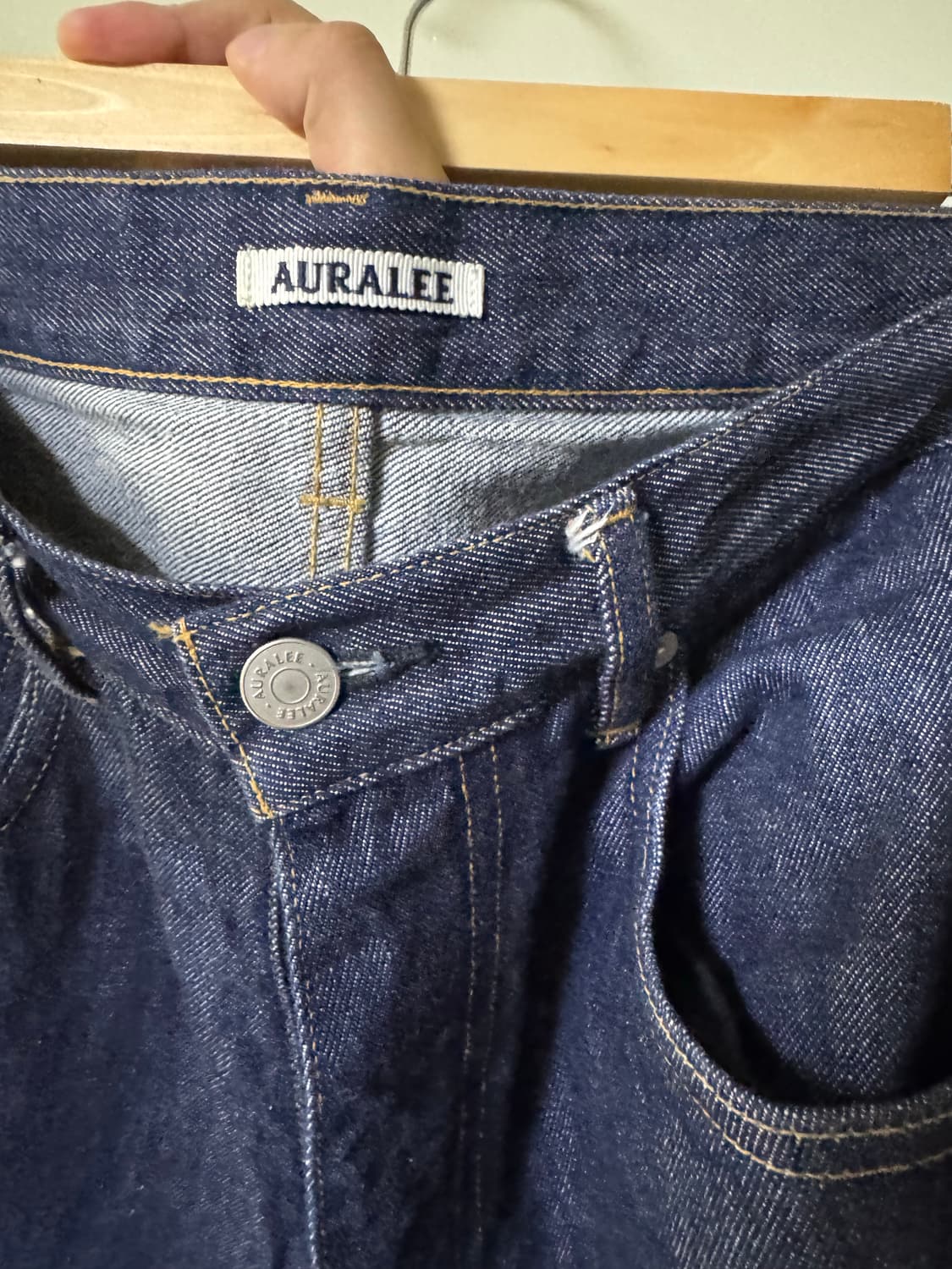 오라리 하드트위스트 와이드 데님 32 상품이미지4