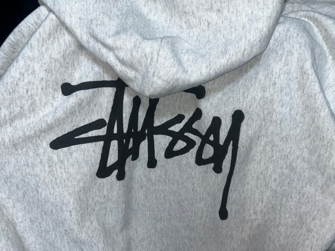 스투시 베이직 스투시 후드 집업 애쉬 헤더 2022 M 상품이미지7