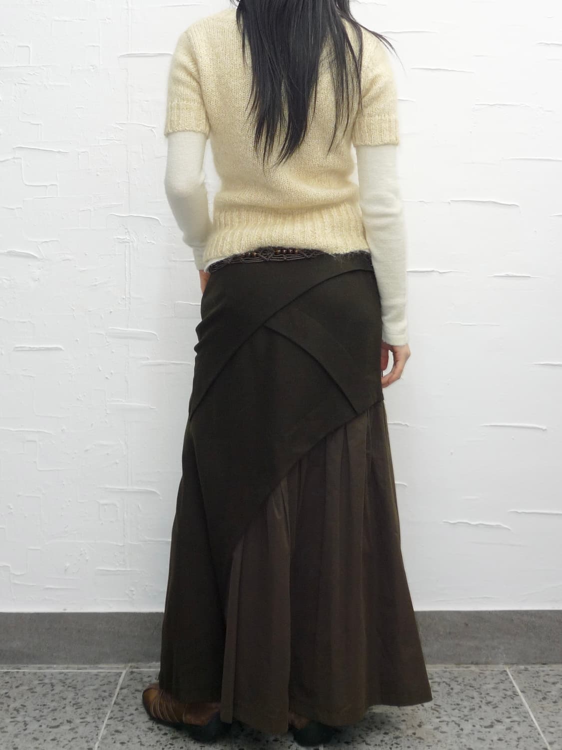 ivory v-neck knit top 상품이미지4