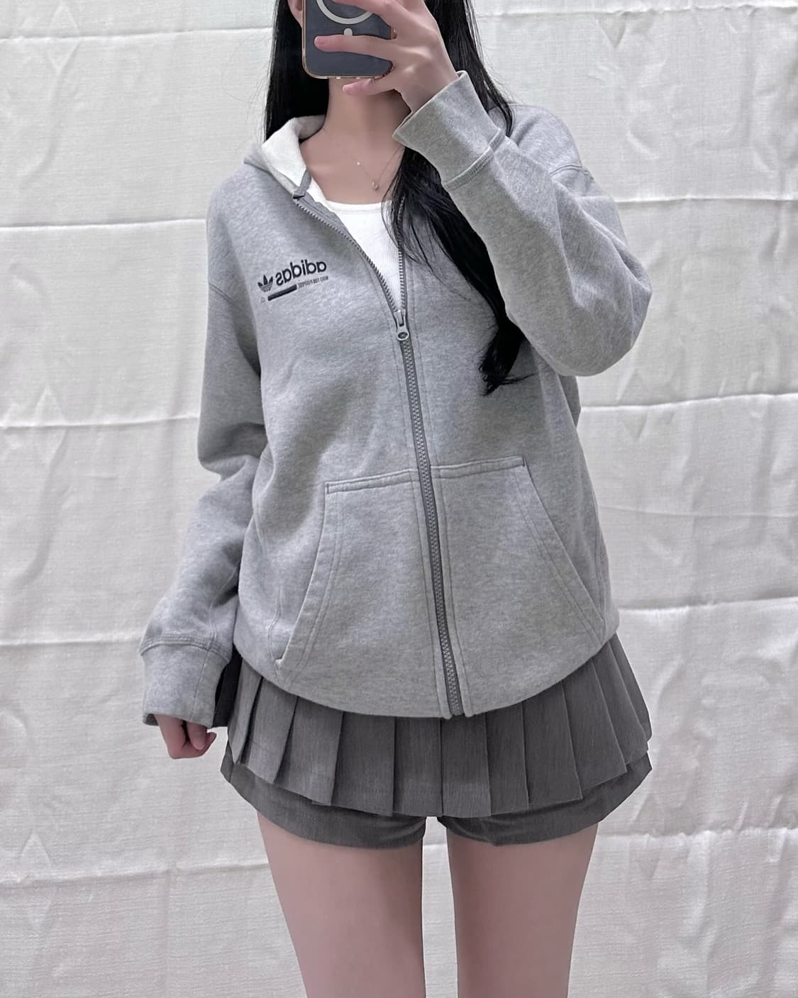 아디다스 그레이 후드집업 상품이미지2