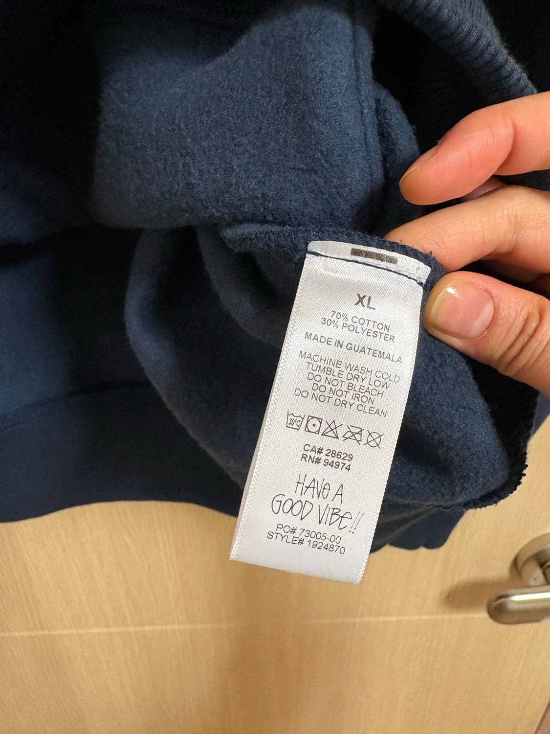 스투시 기본 후드 네이비 XL 상품이미지6