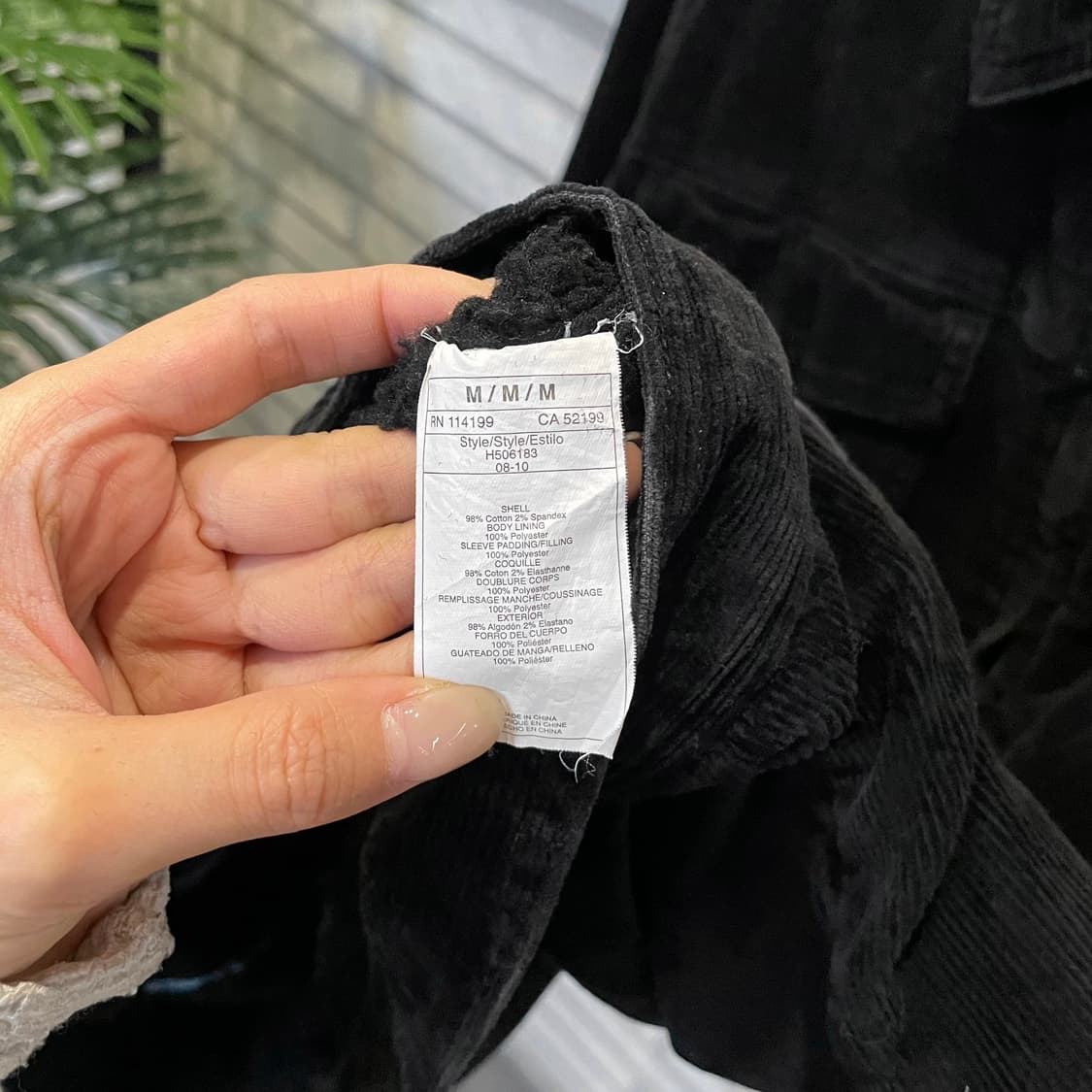 QUIKSILVER 퀵실버 코듀로이 자켓 쉐르파 안감 4포켓 디테일 블랙 상품이미지7