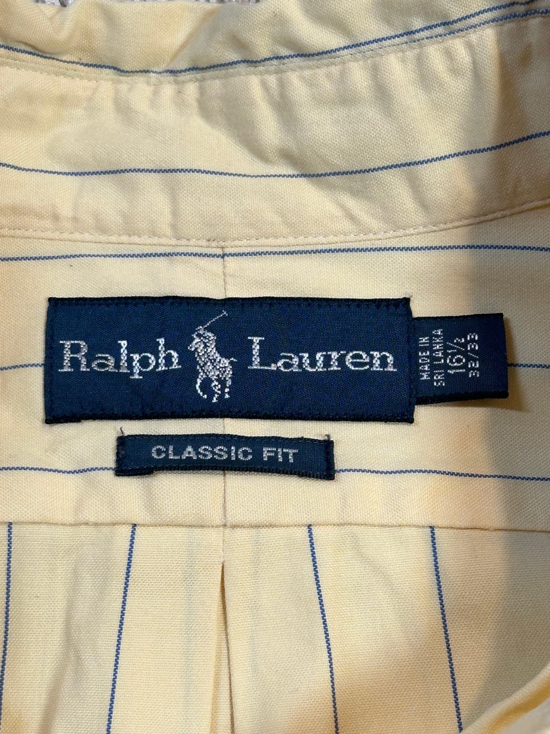 폴로 랄프로렌 클래식핏 블루포니 스트라이프 셔츠 레몬 상품이미지7