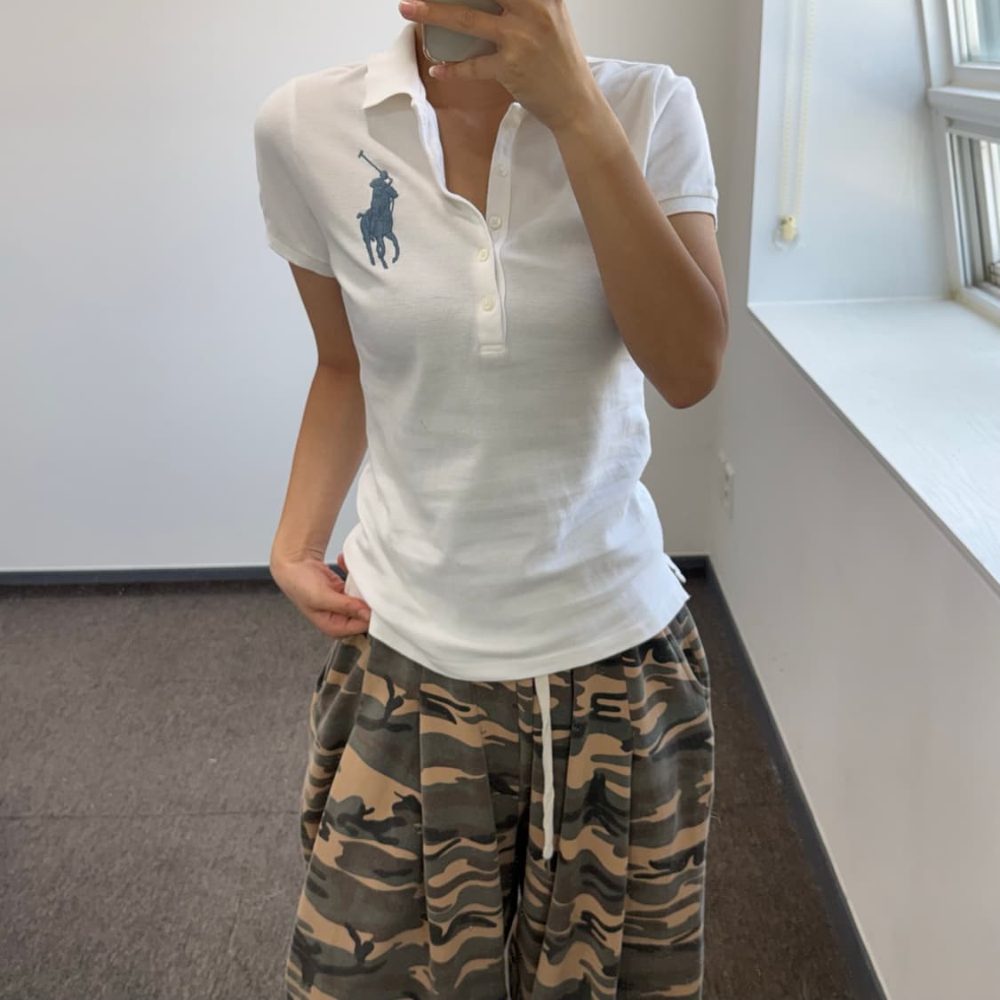 Polo폴로 스카이블루 빅포니 화이트 카라반팔티  상품이미지2
