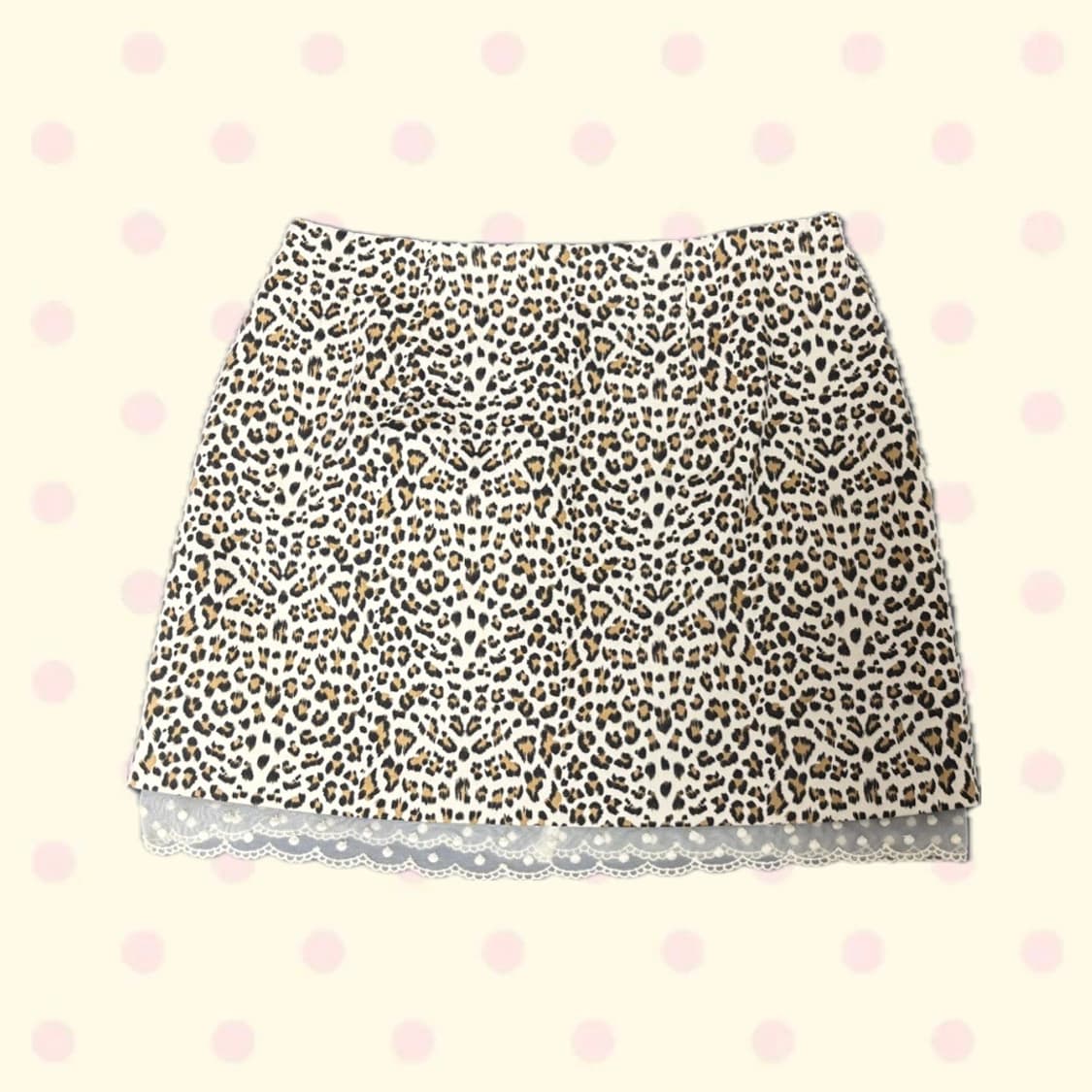 레이스 호피 갸루 치마 상품이미지2