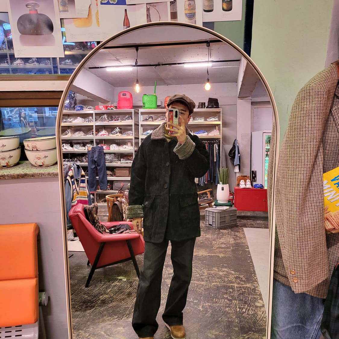 90s CERVANTES 레더 무스탕 (105) 상품이미지2