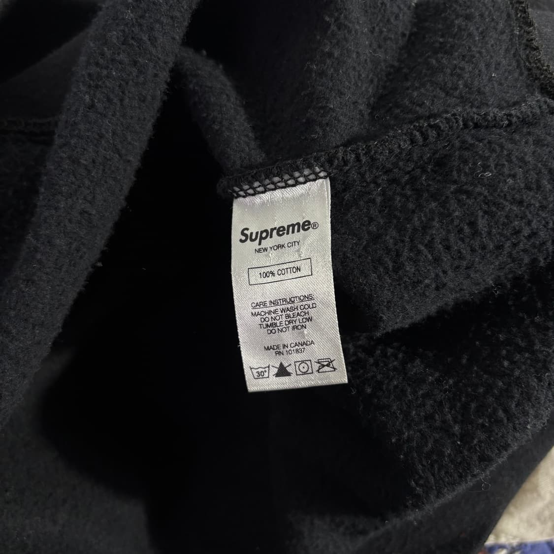 슈프림 로고 블랙 맨투맨 상품이미지4