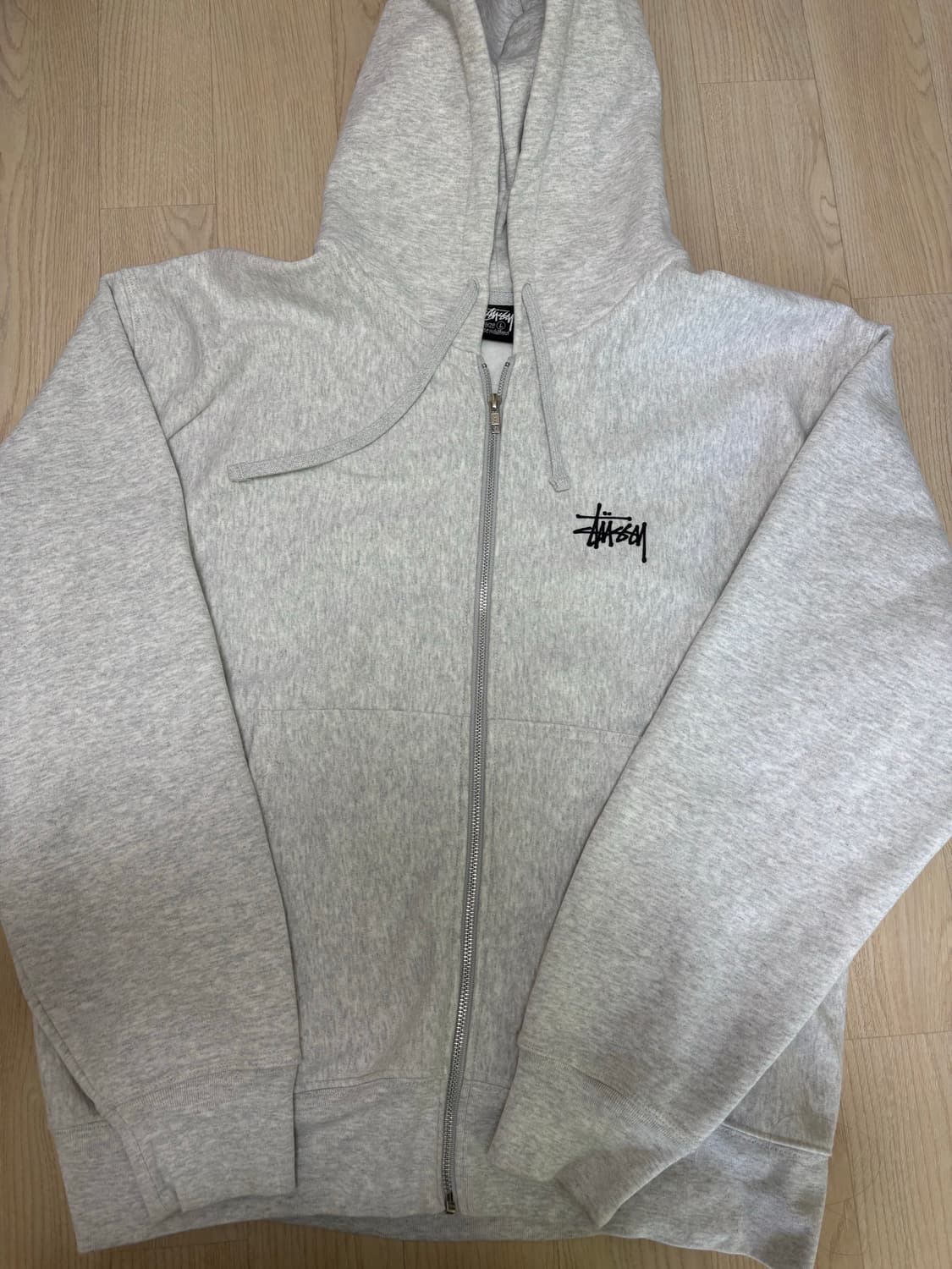 스투시 베이직 후드집업 애쉬 헤더 상품이미지1