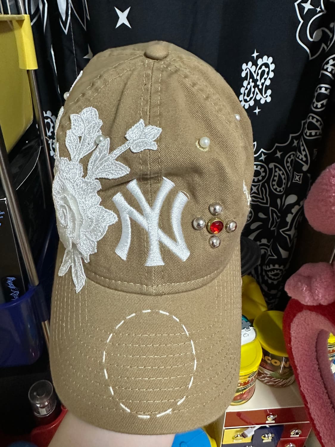 [희귀/디자이너 커스텀] 일본 디자이너 NY 볼캡 (세상에 하나) 상품이미지2