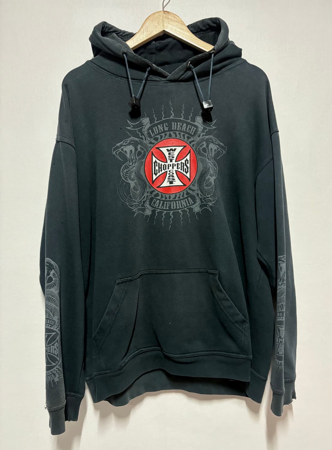 [XL-XXL] 90's West Coast Choppers 후드 블랙 상품이미지1