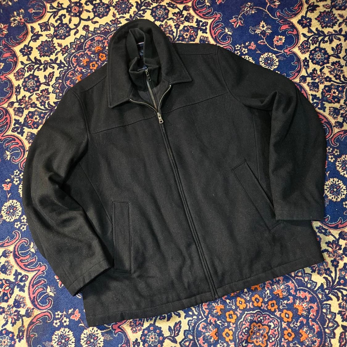 타미힐피거 하이넥 레이어드 카라넥 누빔 울 자켓 2XL 상품이미지1