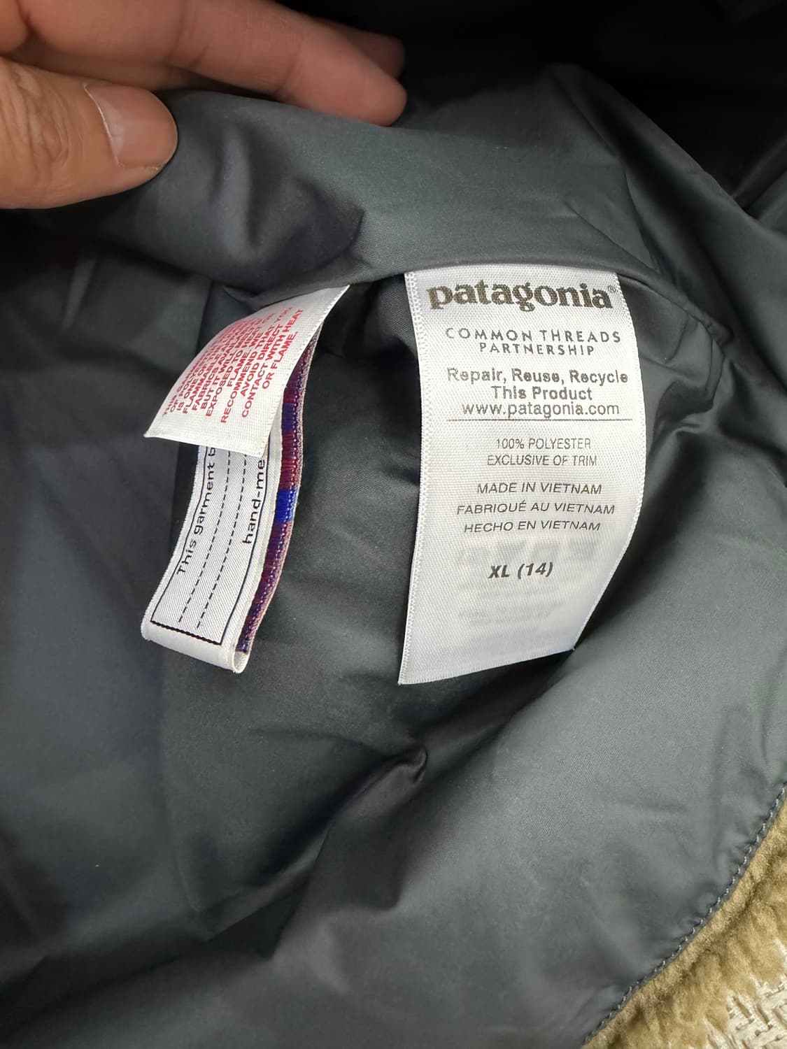 정품) 파타고니아 레트로 파일 키즈 여성조끼 14y XL 상품이미지6