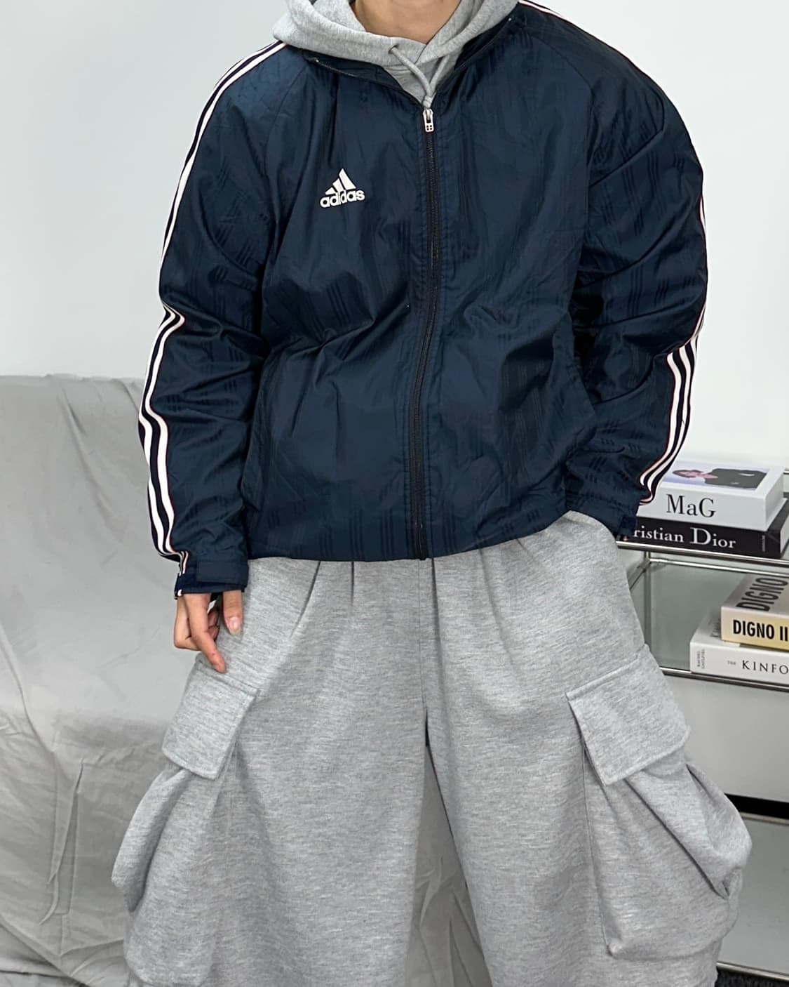 아디다스 00s 네이비 바람막이 M 상품이미지2