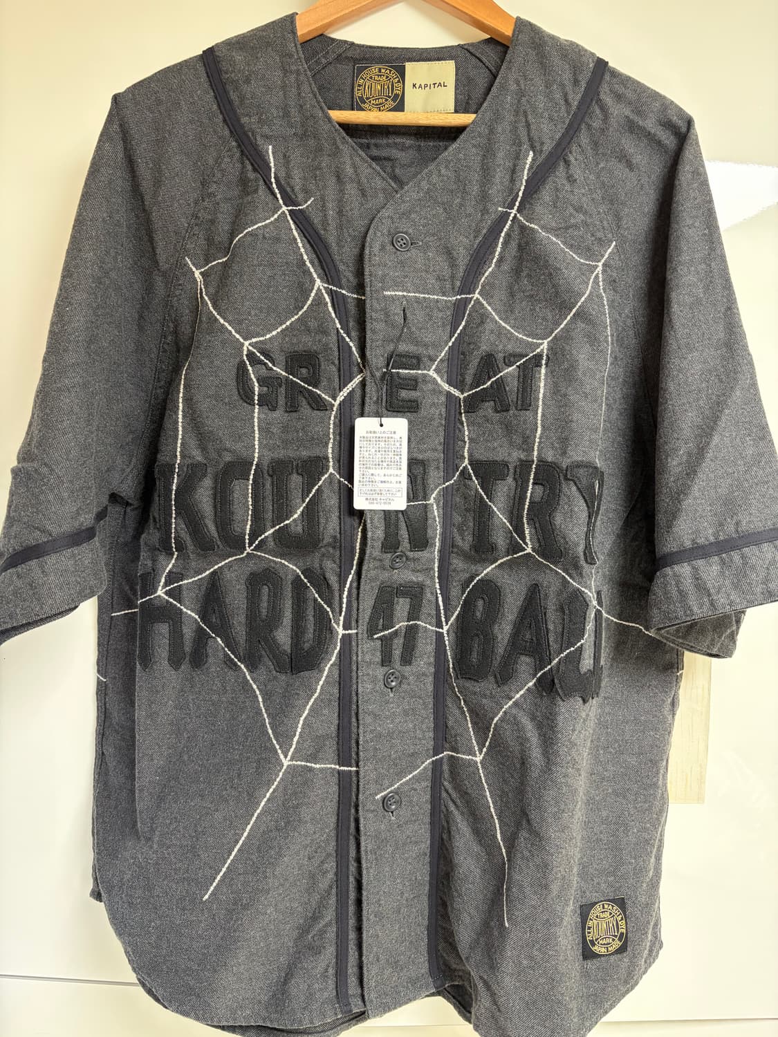 (OS) 캐피탈 거미줄 베이스볼 셔츠 상품이미지1