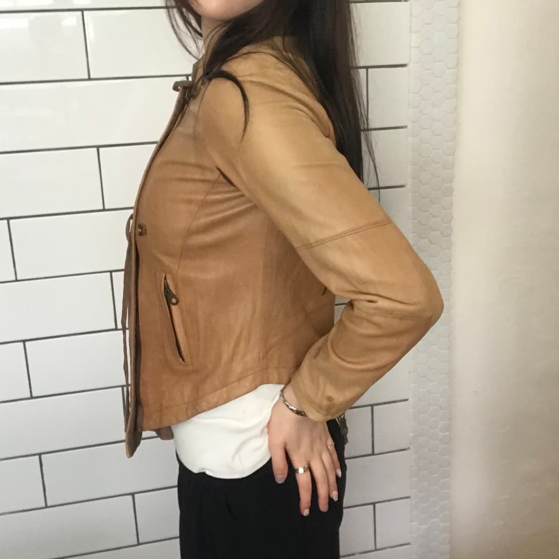 REAC 레더 슬림 자켓 상품이미지6