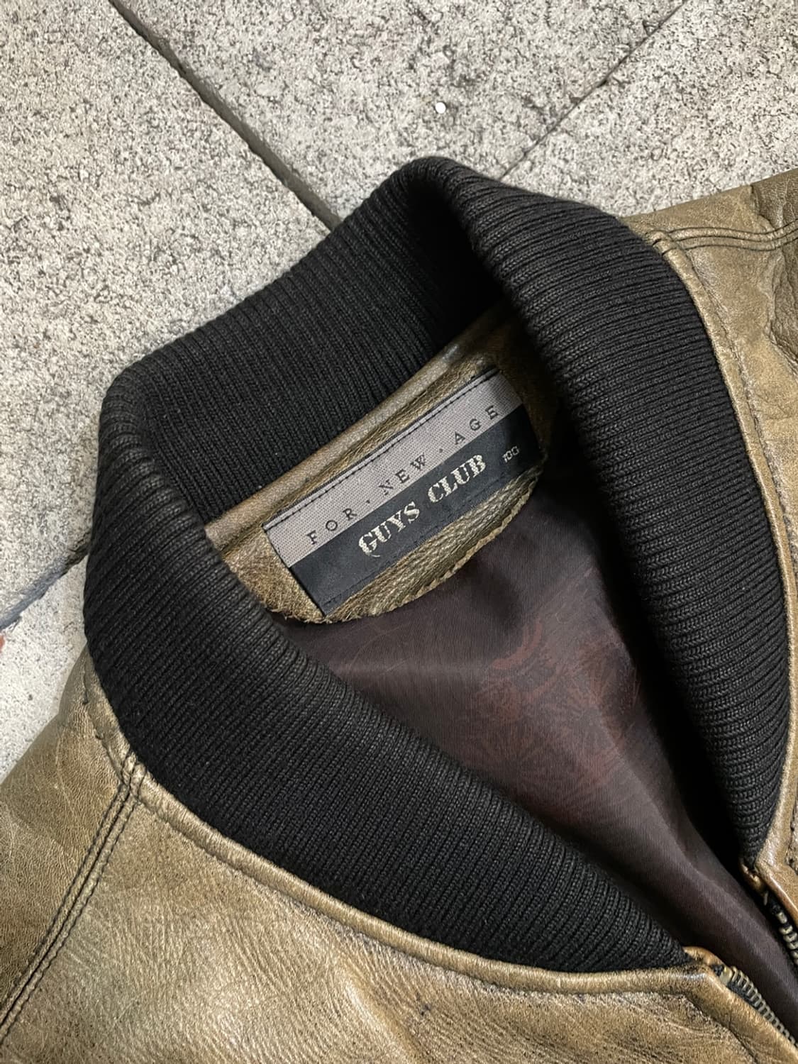 빈티지 Guys Club 레더 봄버 자켓  상품이미지8