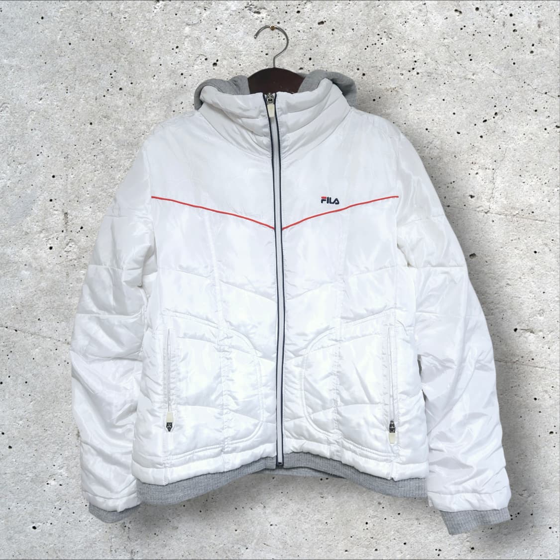 휠라 이중 후드 푸퍼 패딩 (95/M) 상품이미지1