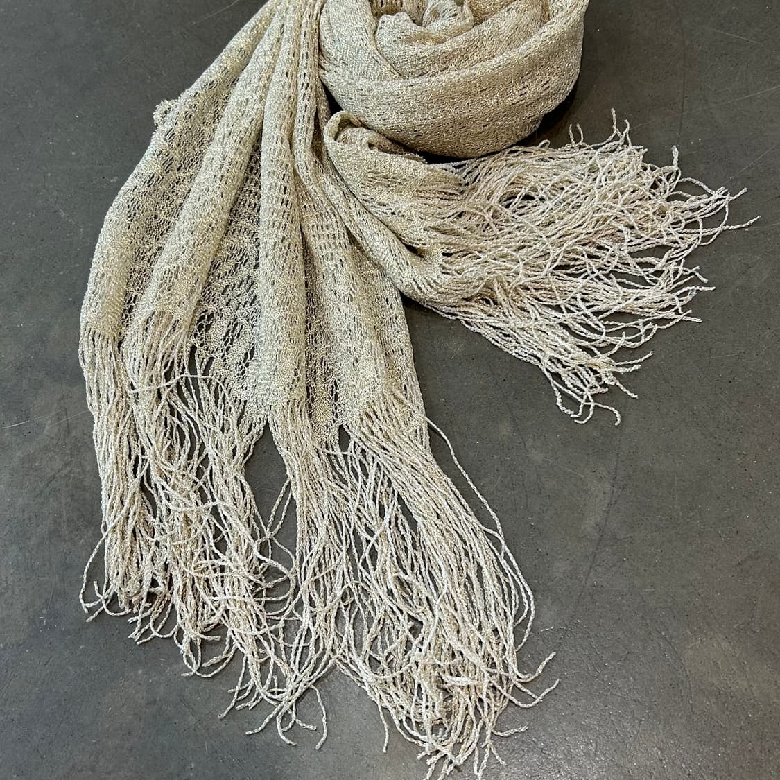 베이지 글리터 머플러 상품이미지2