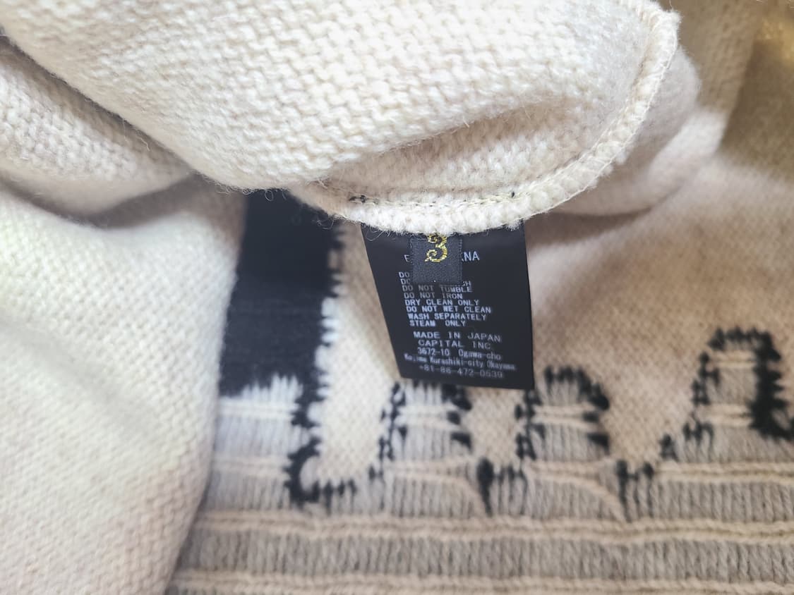 캐피탈 5G 울 본 니트 크루넥 스웨터 키나리 상품이미지4