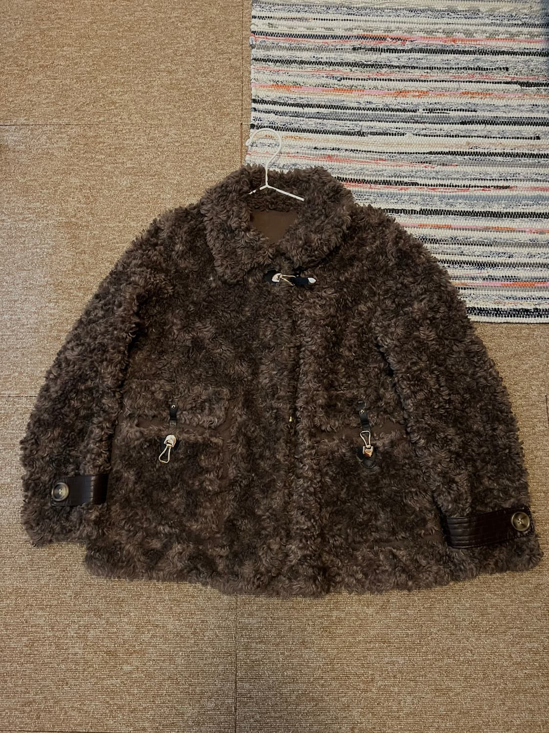 빈티지 양털 숏 코트 퍼 자켓 무스탕 상품이미지1