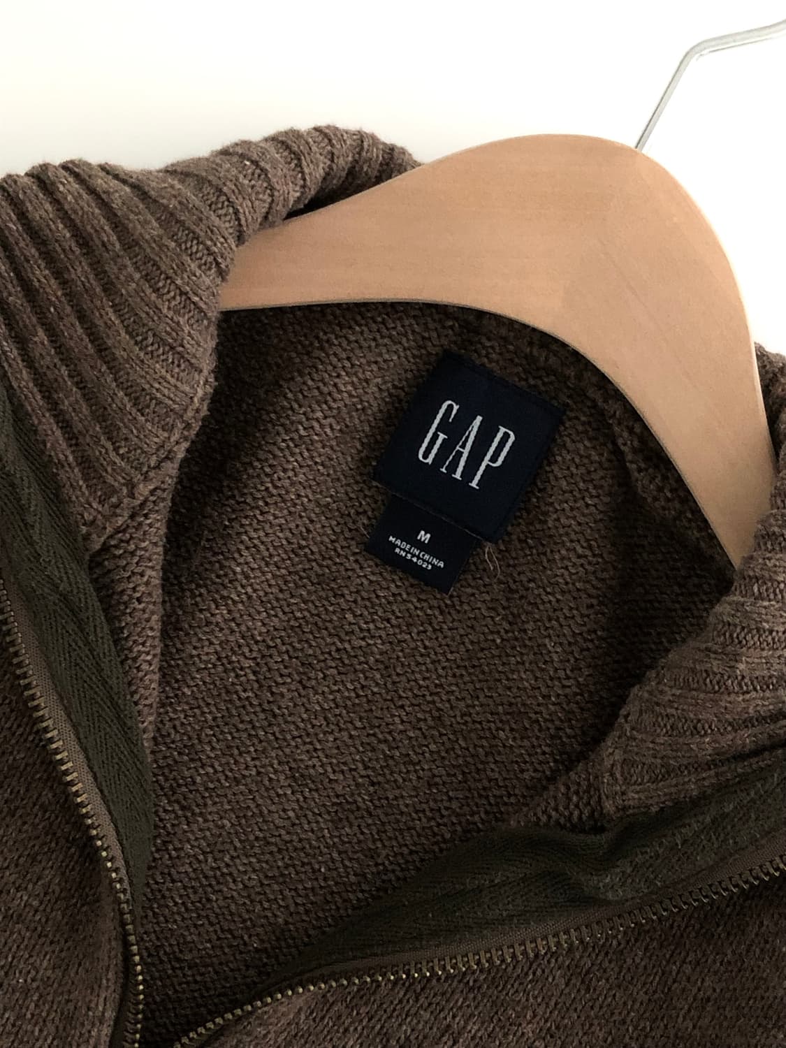 GAP 갭 브라운 컬러 니트 풀 집업 상품이미지5