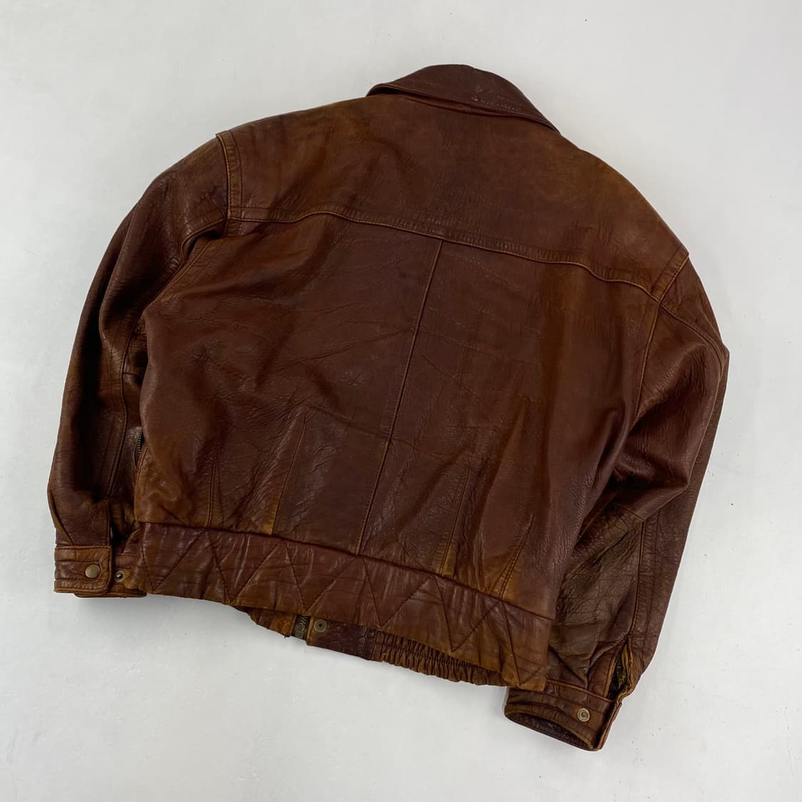 JPN 빈티지 양가죽 A-2 레더 봄버 자켓 (100) 상품이미지2