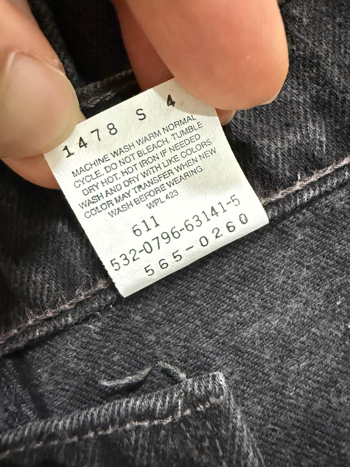 [초레어 희귀템] 90년도 빈티지 리바이스 565 흑청 상품이미지5