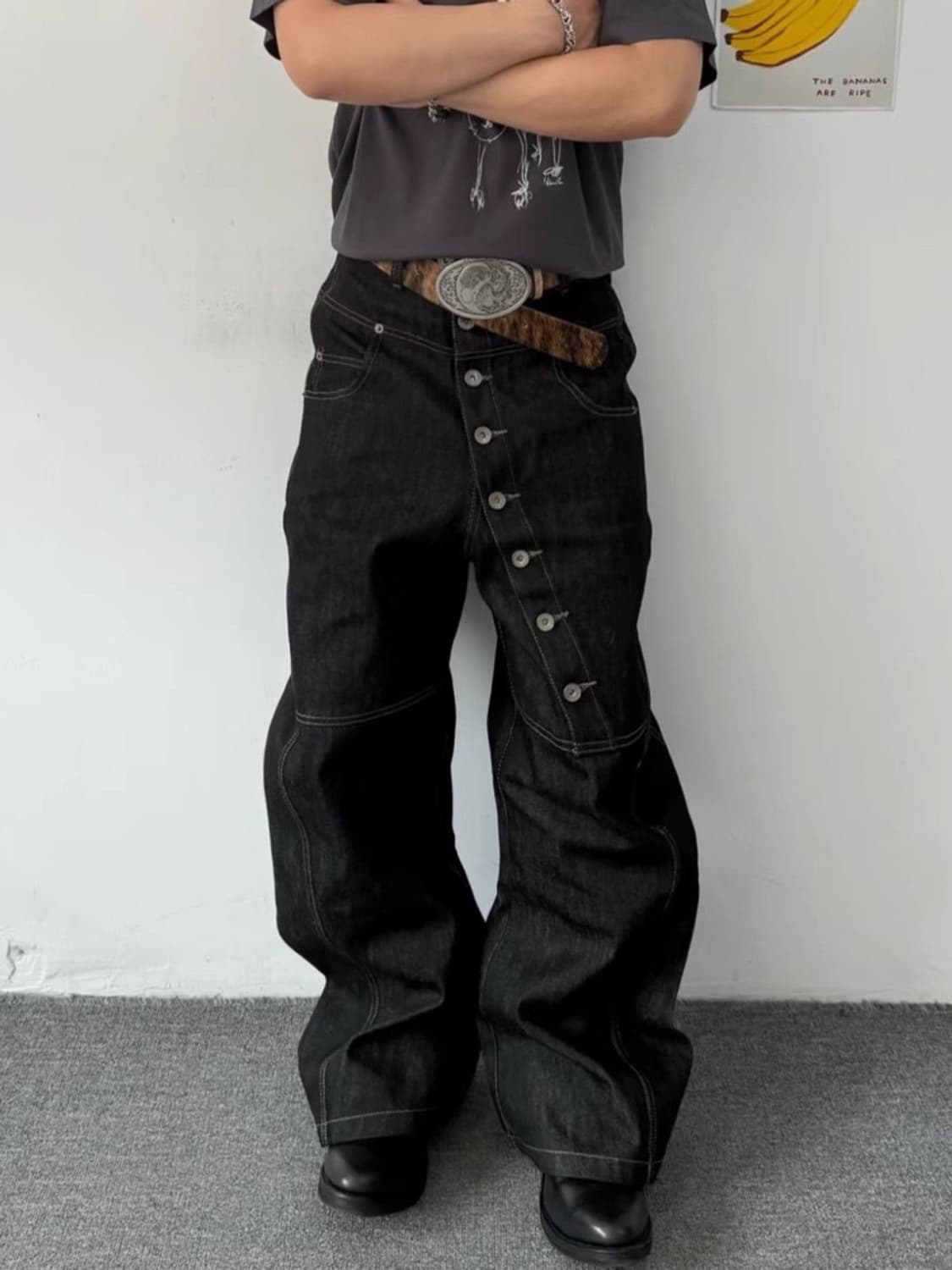 커브드 버튼 팬츠 예약배송 (1.29~2.5) (결제창 아님) 상품이미지2