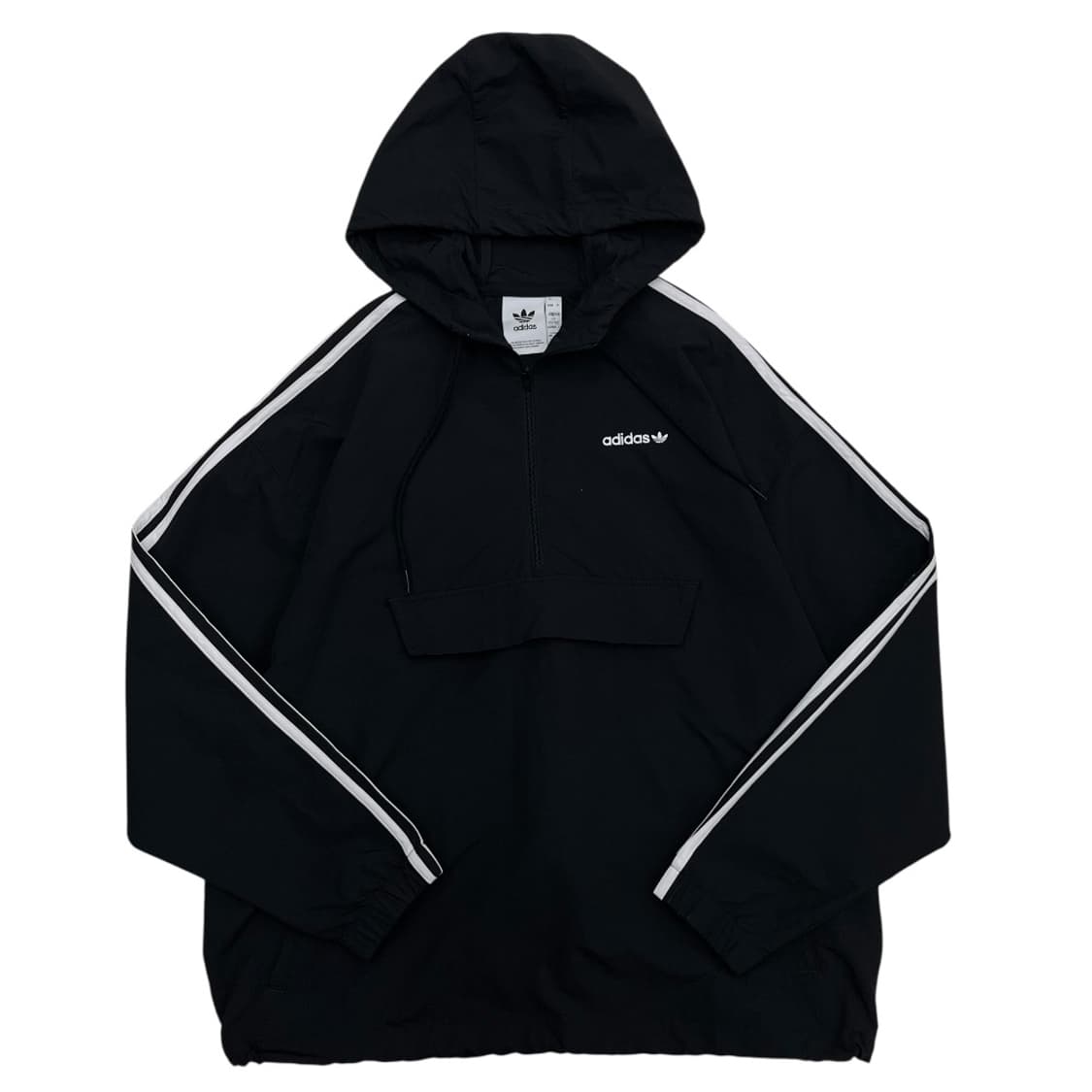 아디다스 화이트라인 블랙 후드 아노락 L 상품이미지3