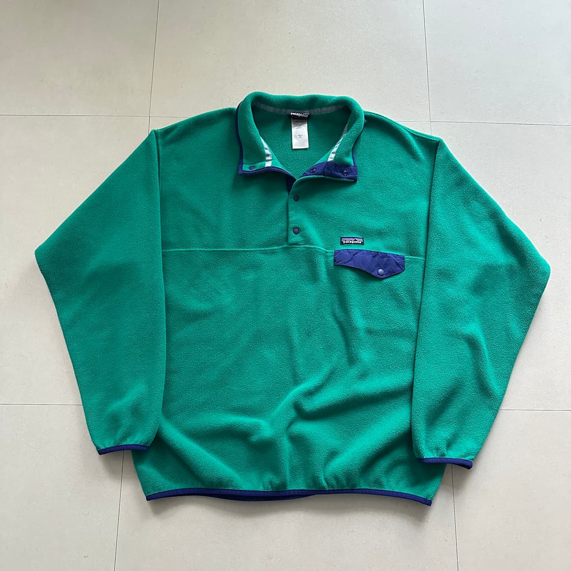 파타고니아 신칠라 스냅티 XXL 에메랄드 퍼플 빅사이즈 상품이미지1