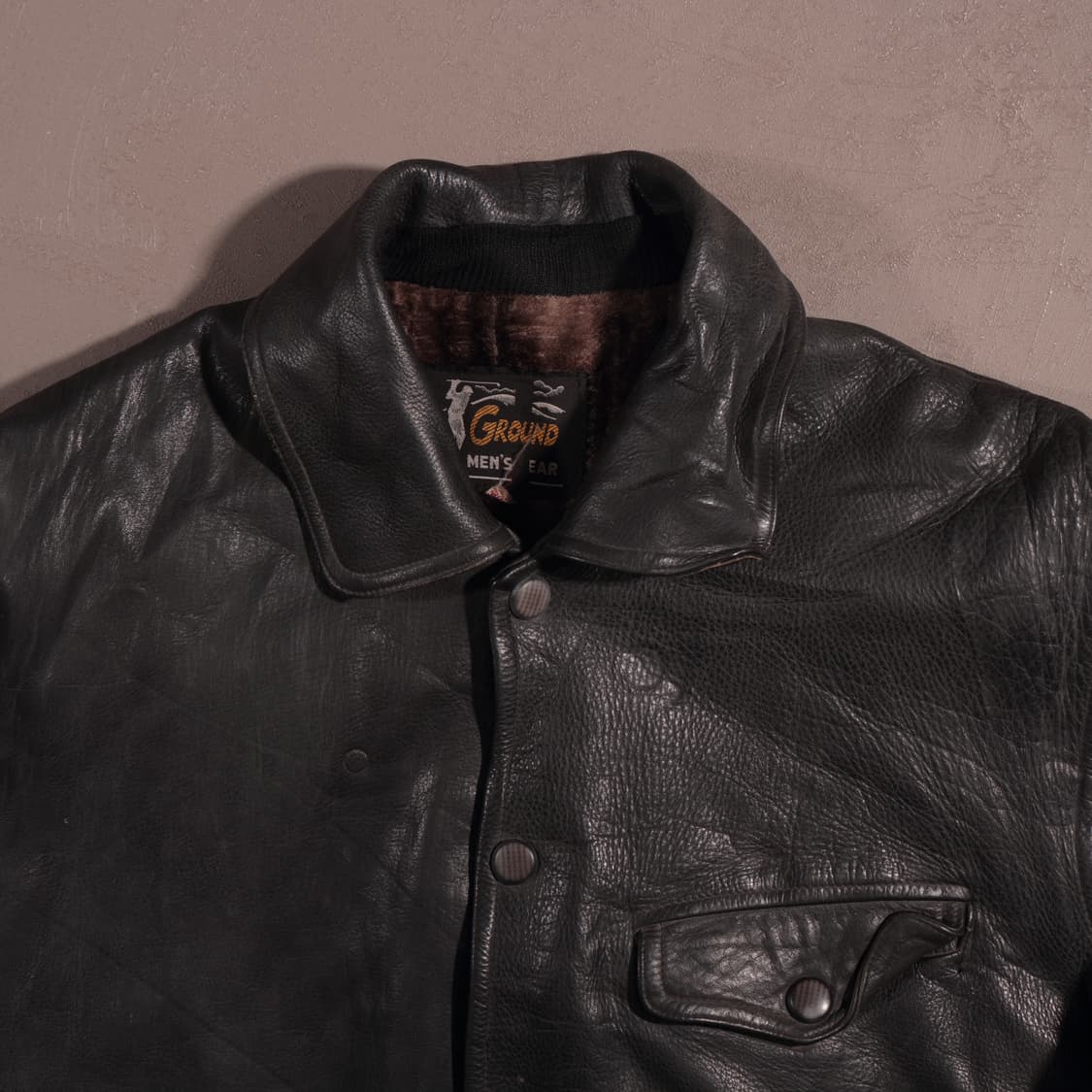 90s 빈티지 레더 카코트 가죽자켓 상품이미지2