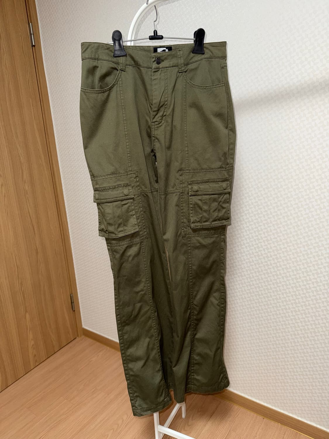 웰빙익스프레스 워시드 코튼 카고 팬츠 카키 M 상품이미지3