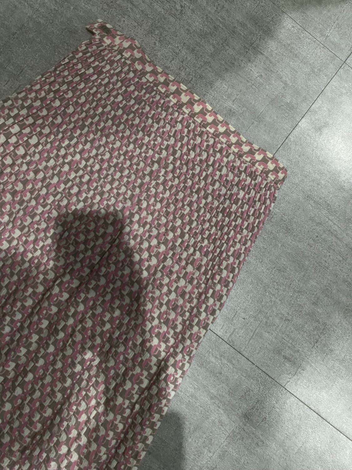 일본빈티지 하구미모리걸 할메카지 아오이유우 플라워 플리츠미디스커트 상품이미지2