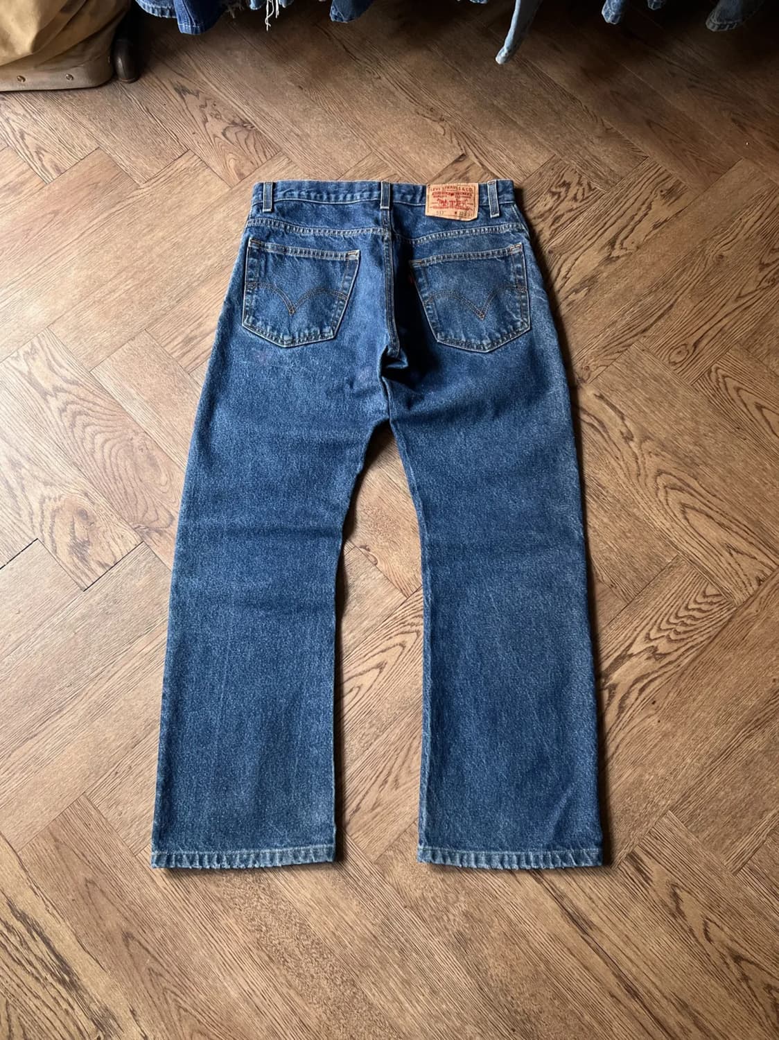 [32]00's 리바이스 USA 517 빈티지 워싱 플레어핏 데님 팬츠 상품이미지1