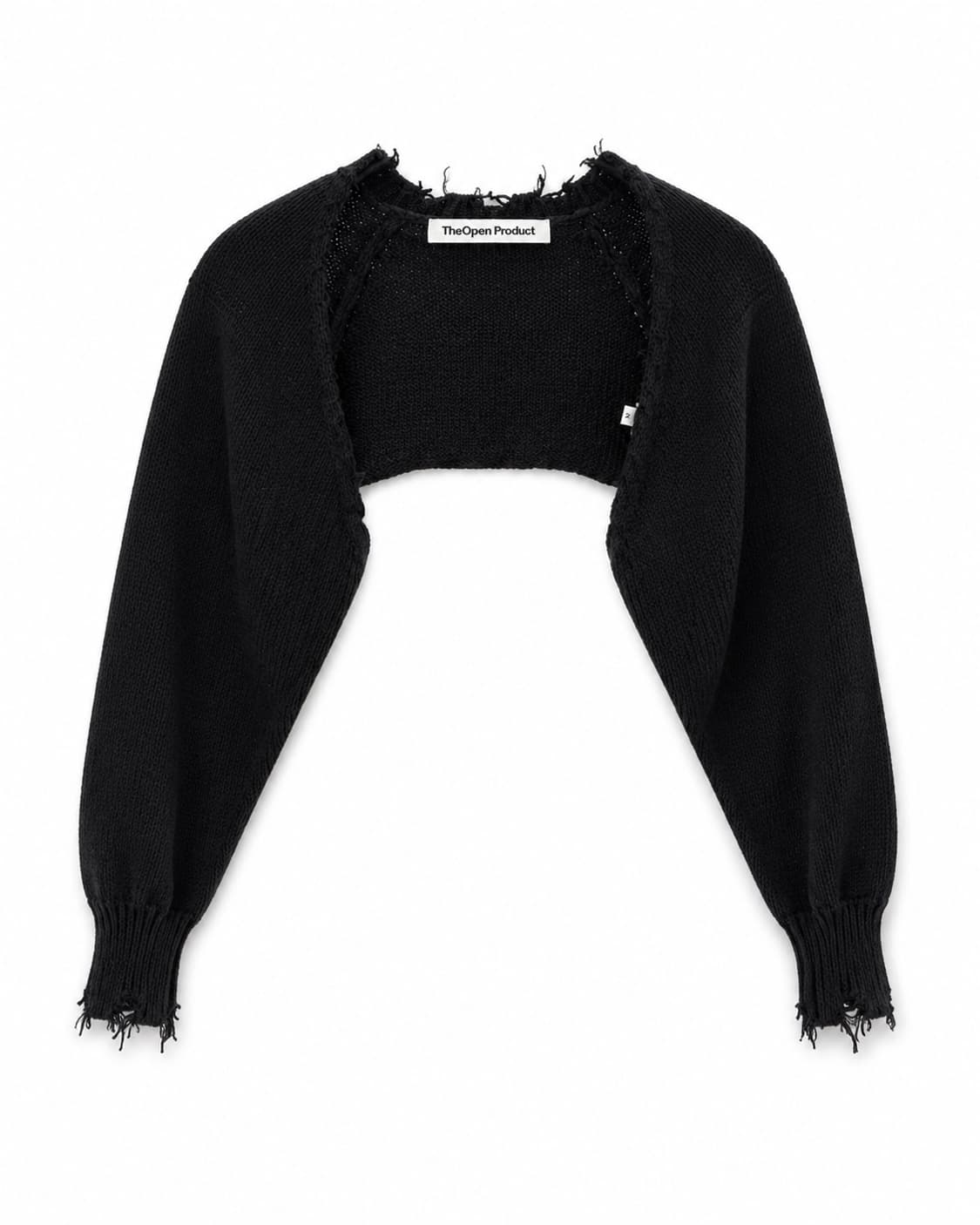 더오픈프로덕트 데미지 볼레로 가디건 블랙 상품이미지1