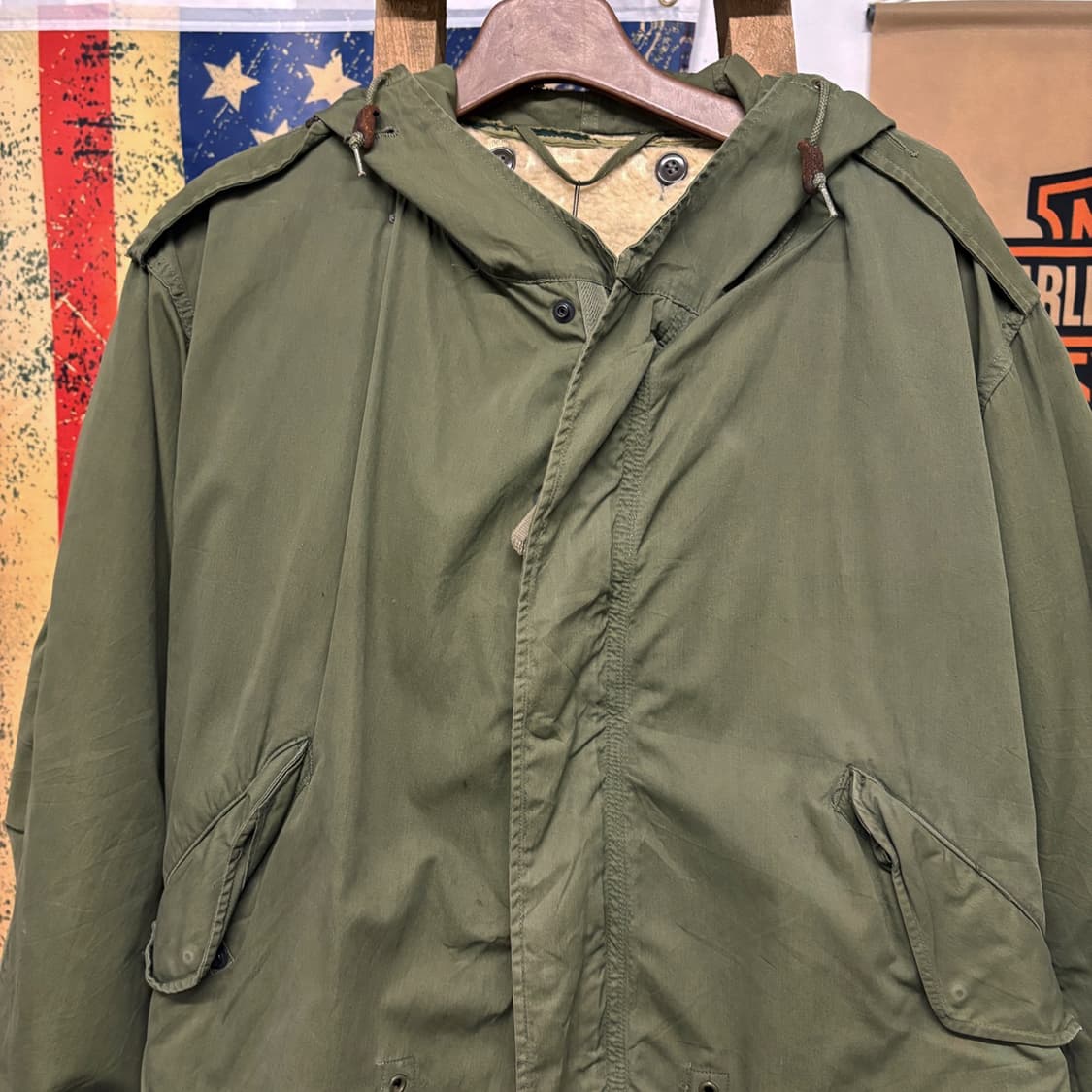 50s 오리지널 U.S. ARMY M-51 파카 양털안감 라이너 N435 상품이미지3
